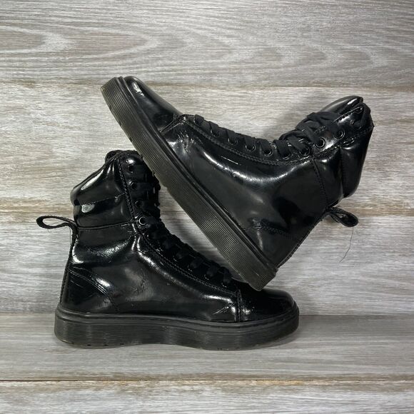 Dr. Martens Women’s Fade Pony Paten Lamper Italian Hair On Leather Boots Size 7 - Picture 10 of 13